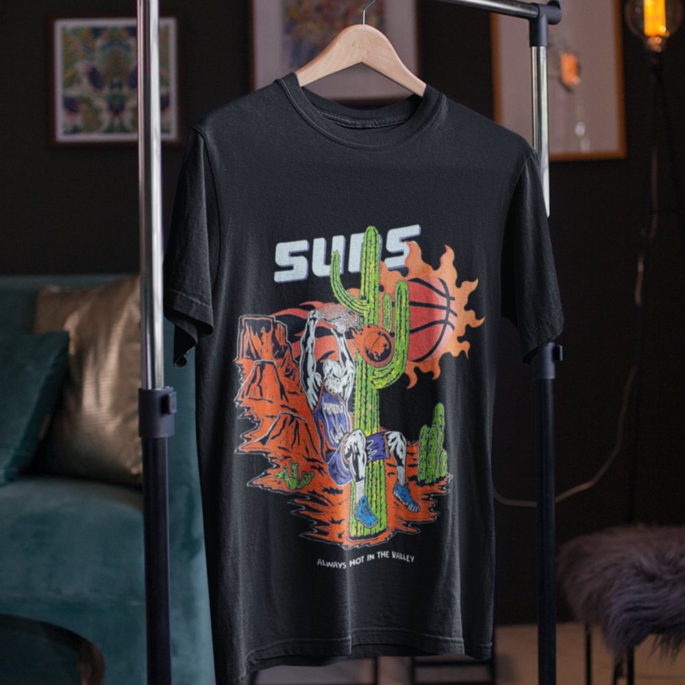 Vintage The Rising Suns Phoenix Sun Shirt, Basketball Team Shirt, Unisex T-Shirt